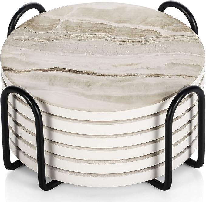 LIFVER Coasters Set of 6, Coasters by LIFVER