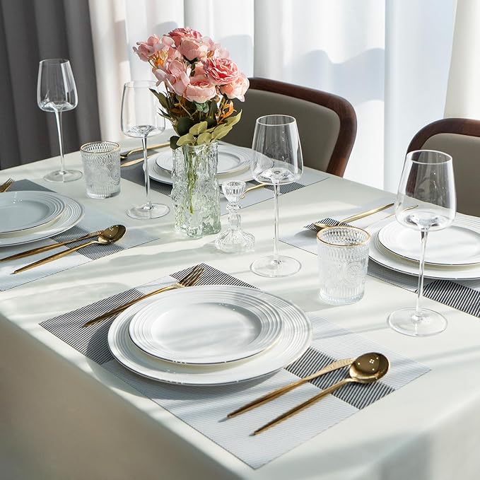 Placemats Set of 12 Vinyl/Plastic Woven Place Mats - Image 6