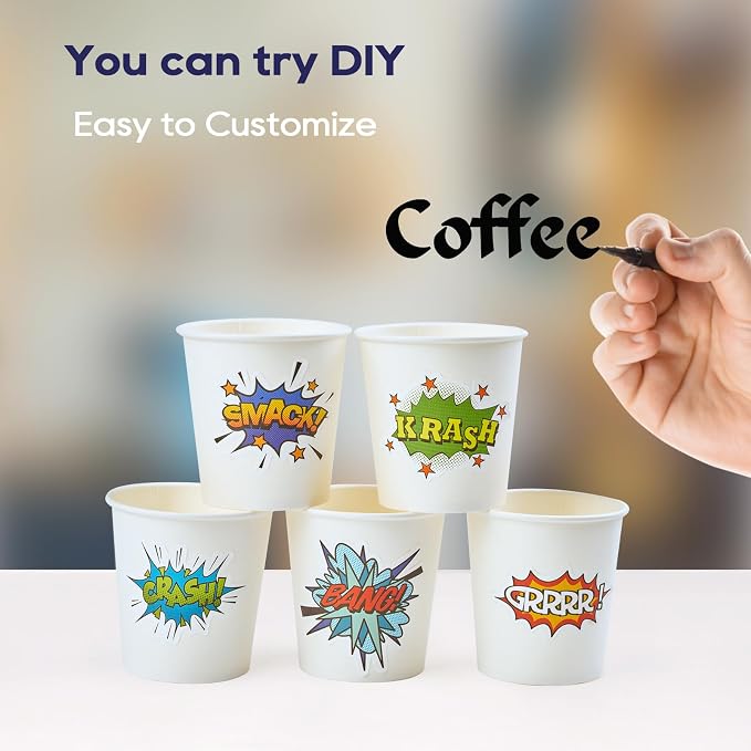 LITOPAK 500 Count 6 oz Paper Cups, Small Disposable Coffee Cups | Bulk - Image 5
