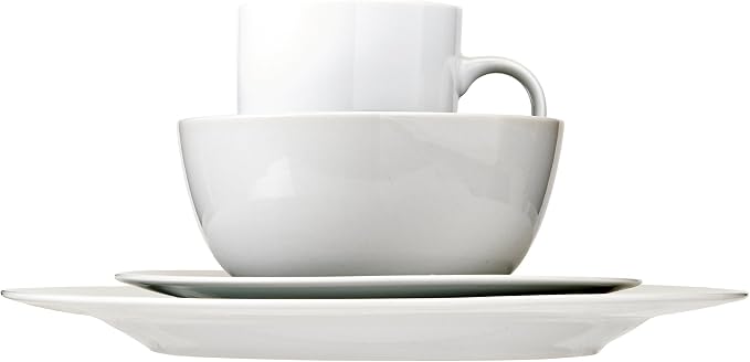 Amazon Basics 16-Piece Porcelain Dinnerware Set, Microwave and Dishwasher Safe - Image 6
