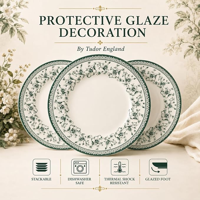 Royal 12-Piece Porcelain Dinnerware Set - Image 5