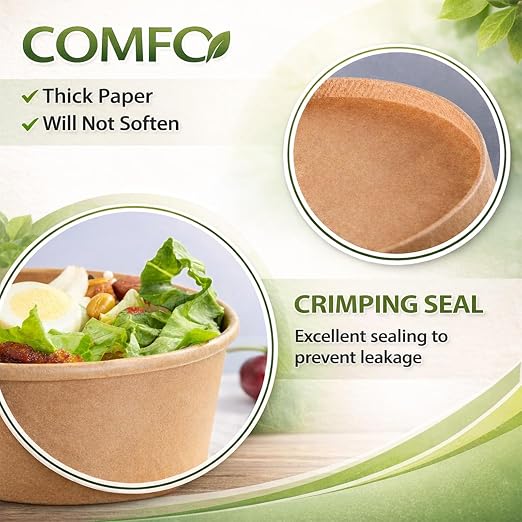 TOPtoper 50 Pack 25 Oz Large Paper Bowls - Image 4