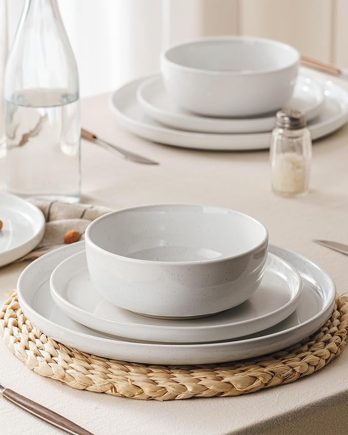 Famiware Milkyway 24-Piece Stoneware Plates and Bowls, Dishes Set - Image 3
