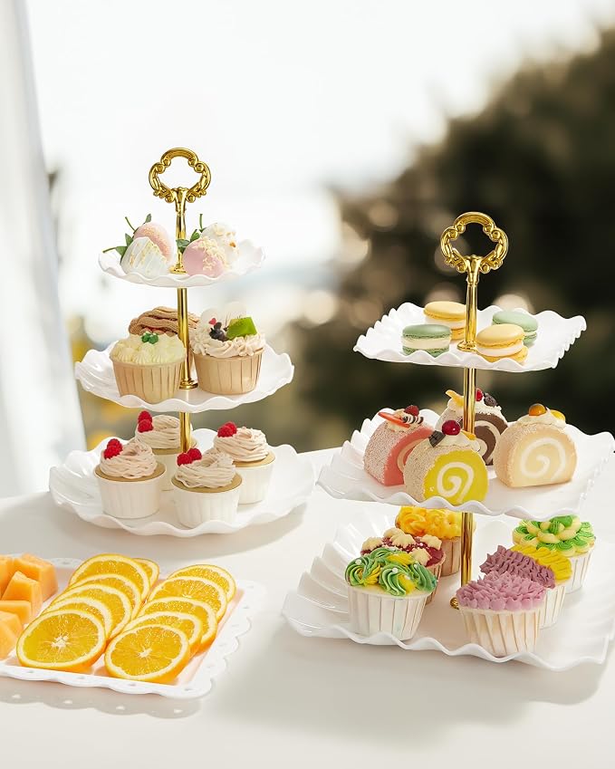 Kootek 10pcs Cupcake Stand Dessert Table Display Set Serving Tray - Image 7