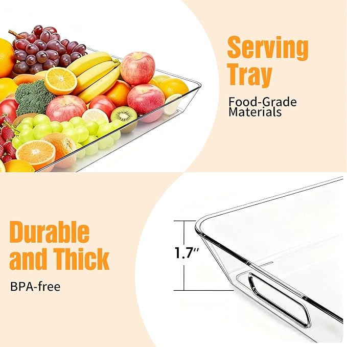 Clear Plastic Serving Tray - Image 3