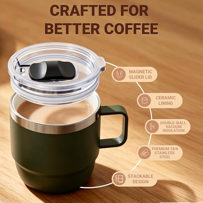 Zenbo 8 oz Stackable Coffee Mugs - Image 3