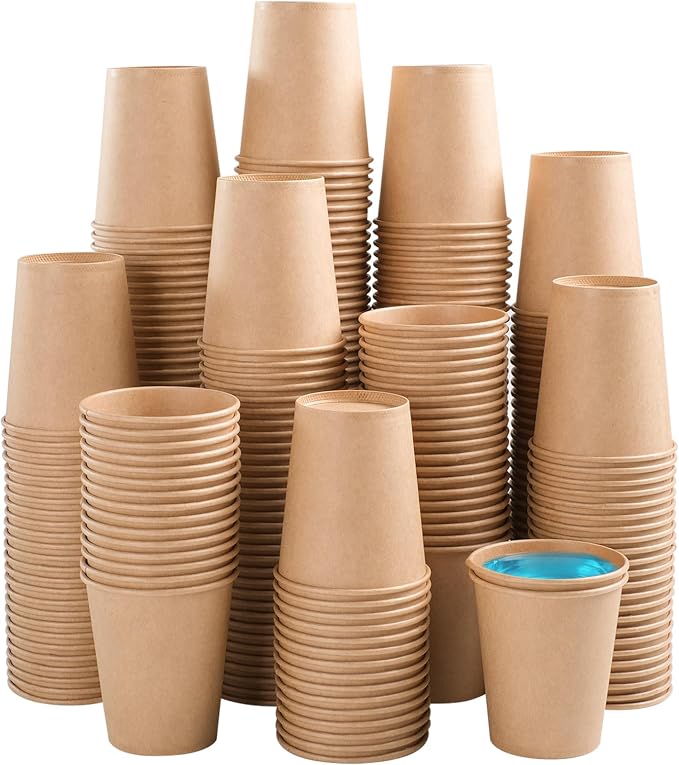 BYSNOW 600 Pack 5 oz Kraft Paper Cups, Small Disposable Bathroom Cups | by BYSNOW