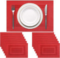 PIGCHCY Vinyl Placemats Set of 12 Washable Durable Kitchen Easy to Clean by PIGCHCY