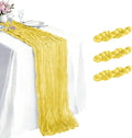3 Pack Yellow Cheesecloth Table Runner 21 x 120 Inch Boho Gauze Sheer Table by Unknown