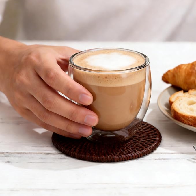 Double Walled Espresso Cups, 5oz Clear Expresso Mugs, Small Insulated Espresso - Image 5