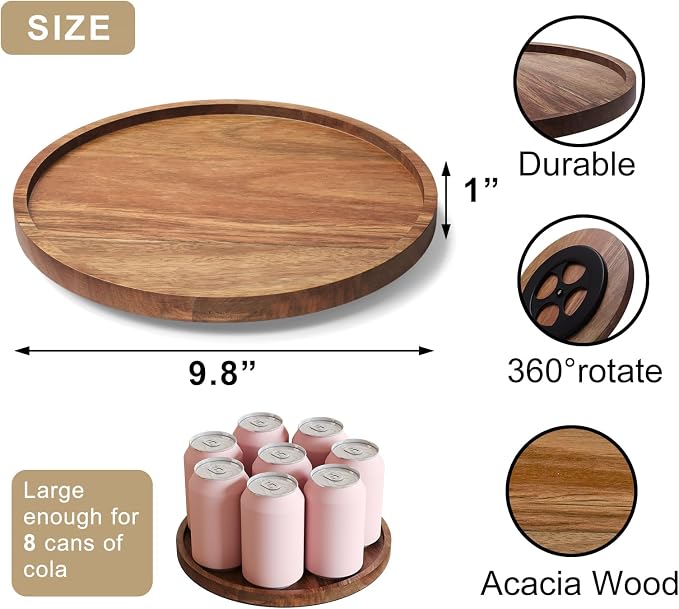 VERTORGAN Lazy Susan Bamboo Organizer - Image 6
