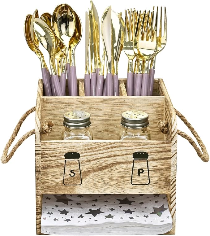 Ikee Design Wooden Utensil Caddy - Image 4