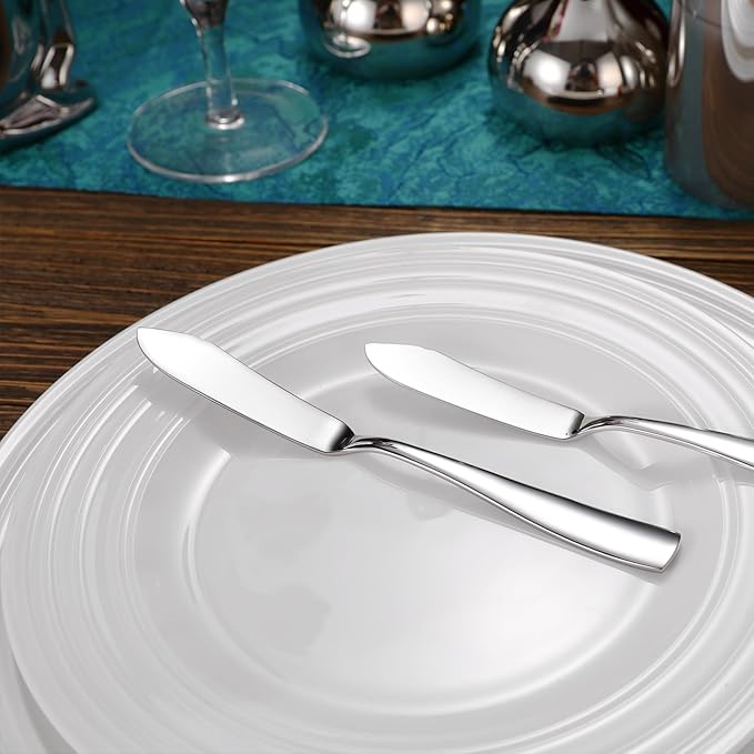 Premium Louis 4-Pc 7-Inch Butter Knives | 18/10 Stainless Steel Butter - Image 3