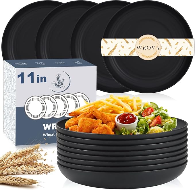 Large Wheat Straw Dinner Plates by WROVA