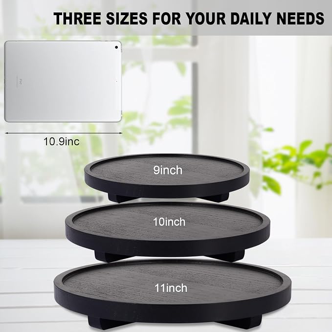 Round Decorative Tray Farmhouse Kitchen Decor Soap Dish, Lightweight, Easy Clean - Image 6