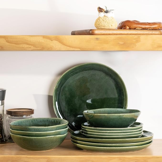 AmorArc Ceramic Plates Set of 6, 8.5 Inch Stoneware Small Dinner Plates Set | - Image 6