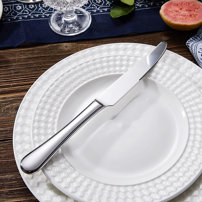 Premium Verona 4-Piece 9.7-Inch Dinner Knife Set | Stainless Steel Serrated - Image 4