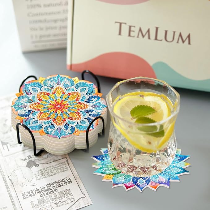 8 PCS Succulent Diamond Art Coasters - Image 6