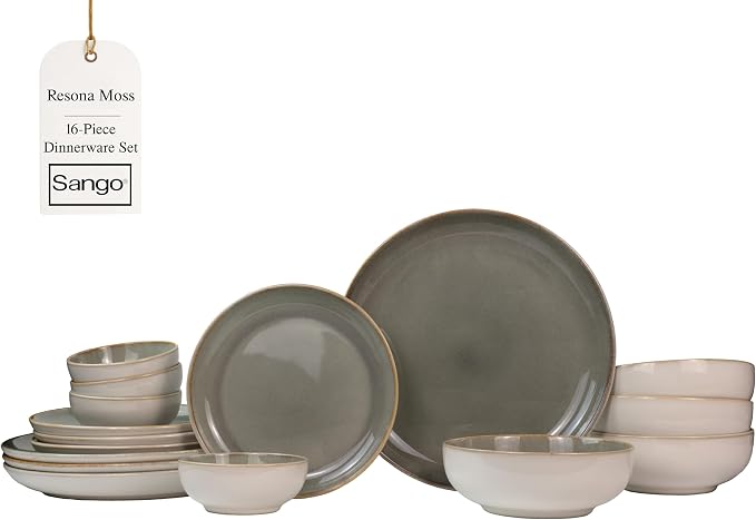 Sango 16-Piece Stoneware Dinnerware Set by Sango