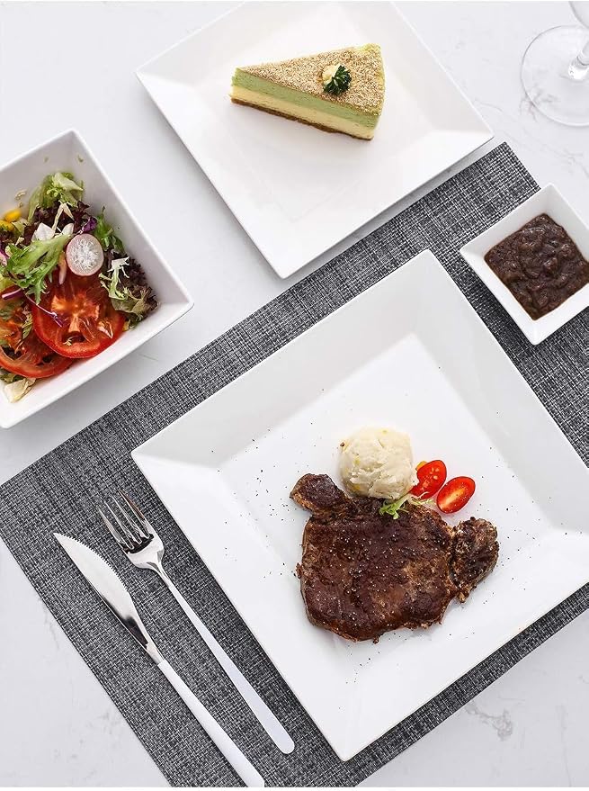 Off-White Porcelain 24-piece Dinnerware Set - Image 3
