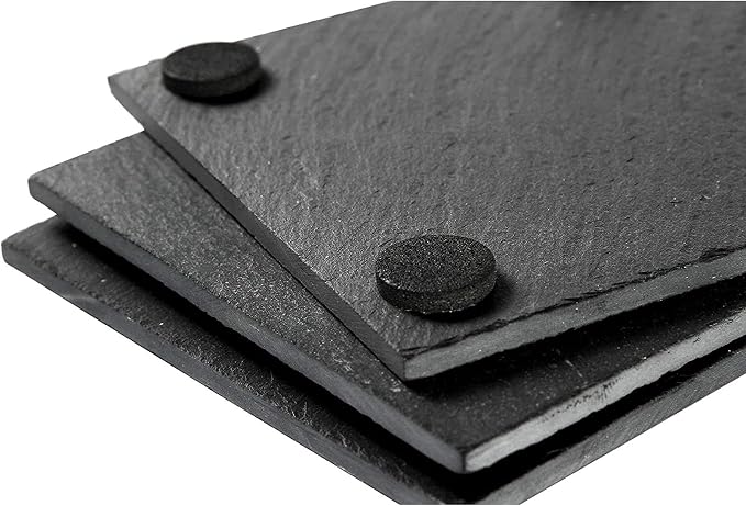 Juvale Square Black Slate Coasters Set - Image 5