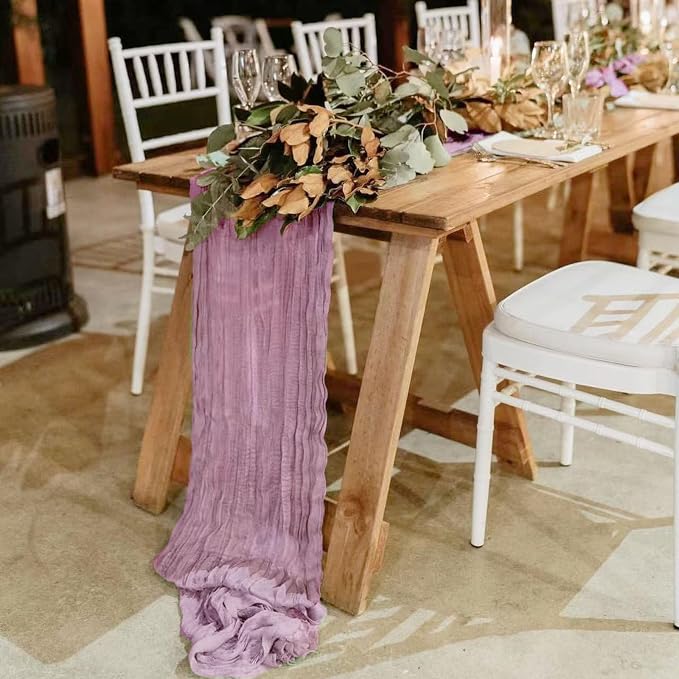 12Pack Lavender Cheesecloth Table Runner 20 x 120 inch Gauze Table Runner | - Image 8