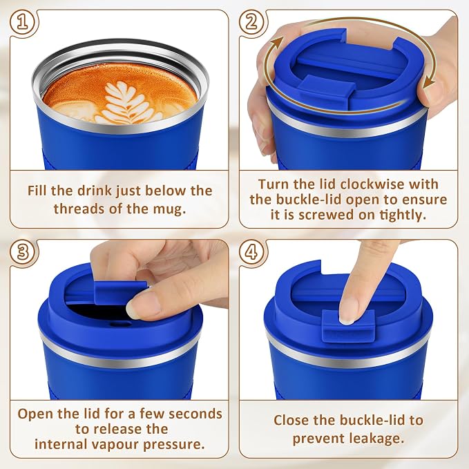 KETIEE Travel Coffee Mug 12oz: Insulated Travel Mug - Image 9