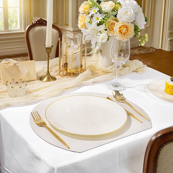 bUCLA 200PCS Ivory Plastic Plates - Image 4