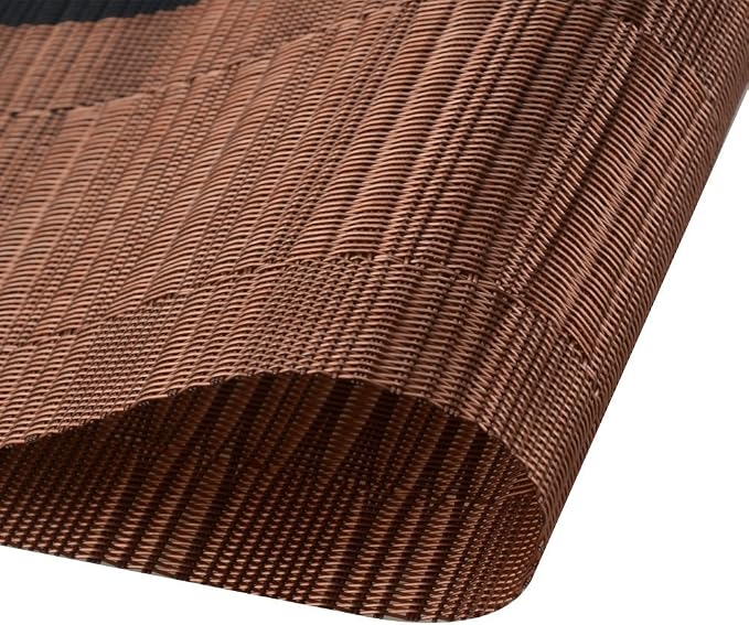 SHACOS Placemats Set of 4 Woven Vinyl Table Mats Place Mats - Image 5