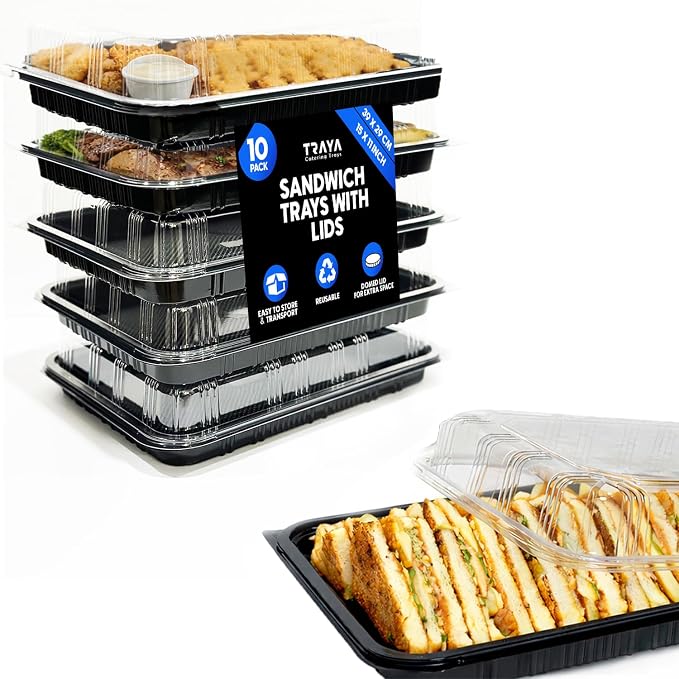 TRAYA Pack of 10 Serving Tray by TrayaCateringTray