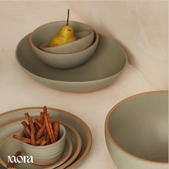 MORA Small Bowls Set of 4, 16oz Ceramic Pottery Dessert Bowls - Image 7
