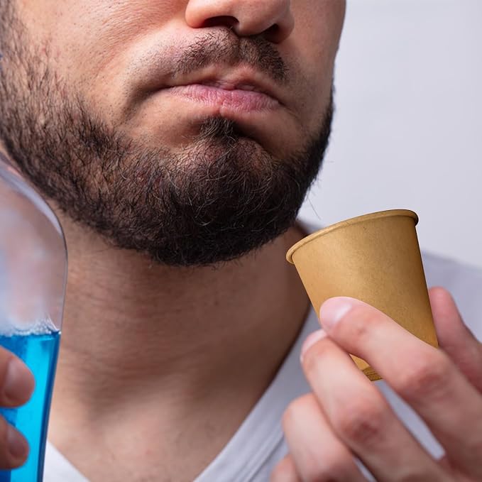 Clawsoff 300 Pack 3 oz Paper Cups Disposable Kraft Small Bathroom Cups | Hot or - Image 6