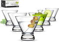 Martini Glasses Set of 6, 8oz Coupe Cocktail Glasses by LUNAMANTHA