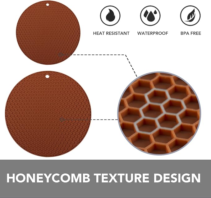 4 Pack Silicone Trivet for Hot Dishes | Heat Resistant Silicone Pot Holders for - Image 2