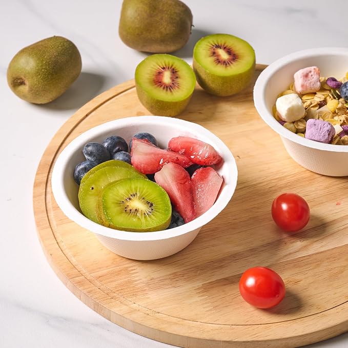 150 Pack 8 oz Compostable Paper Bowls Disposable, Suitable - Image 4