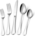 LIANYU 60-Piece 18/10 Stainless Steel Flatware Service by LIANYU