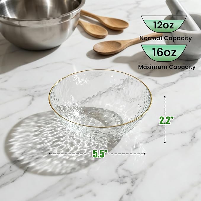 Rubtlamp 30 Pack Clear Disposable Bowls, 12-16oz Premium Heavy Duty Plastic - Image 2