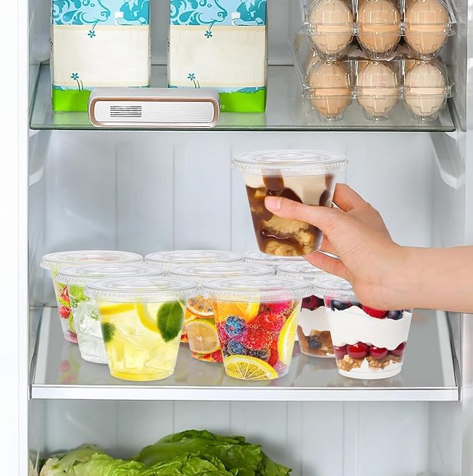 BYSNOW 300 Pack 9 oz Clear Plastic Dessert Cups - Image 4