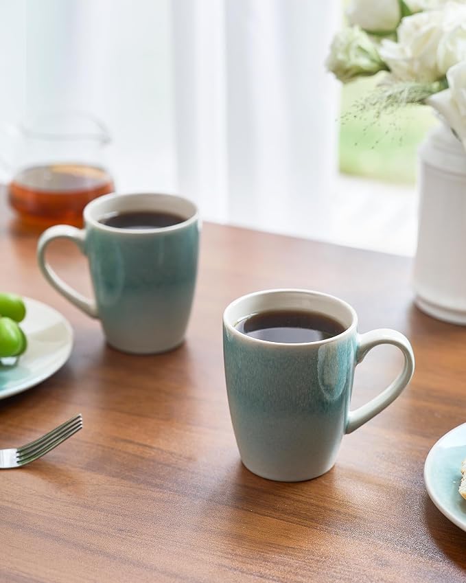 famiware Coffee Mugs Set, 13 oz Mug Set of 8, Stoneware Cups - Image 8