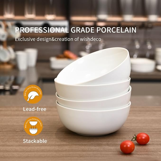Cereal Bowls Set of 4, Kitchen Bowl - Image 5