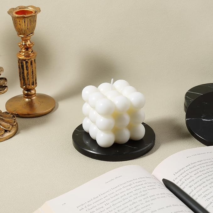 Marble Coaster Set of 4, Round Coasters, Heat Resistant, Gift Choice - Image 8