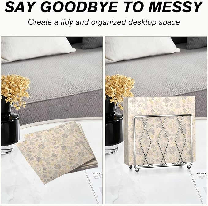 Napkin Holder for Table, 2 Pack Modern Metal Napkin Holders for Paper Napkins & - Image 4