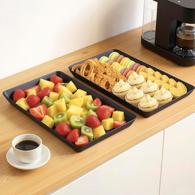 WOWBOX 6 pcs Serving Tray for Entertaining, Serving Platters for Snacks - Image 4