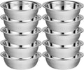 10 Pack 9.45 x 2.68 Inch Stainless Steel Mixing Bowls by Unknown
