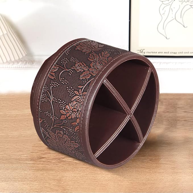 Pen Holder for Desk Organizers and Accessories, TV Remote Control Holder | PU - Image 3
