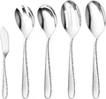 Hammered Serving Utensil Set, 18/10 Stainless Steel Serving Spoons, Salad by DANIALLI