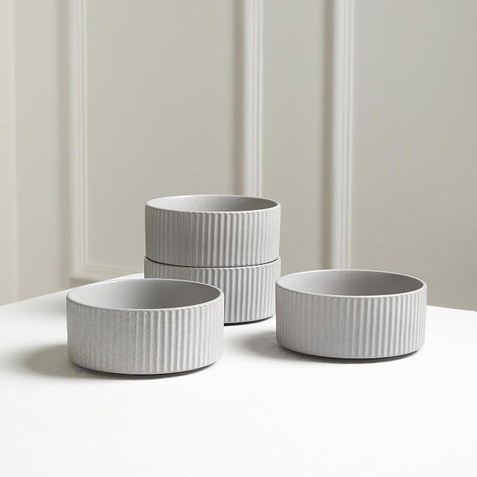 Stone Lain Haven Stoneware 12-Piece Dinnerware Set, Elegant Dish Set, Includes - Image 5