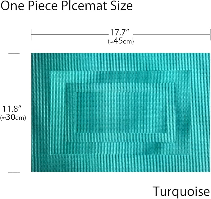 PIGCHCY Placemats Set of 8 Washable Durable Place Mats Vinyl Heat Resistant - Image 2