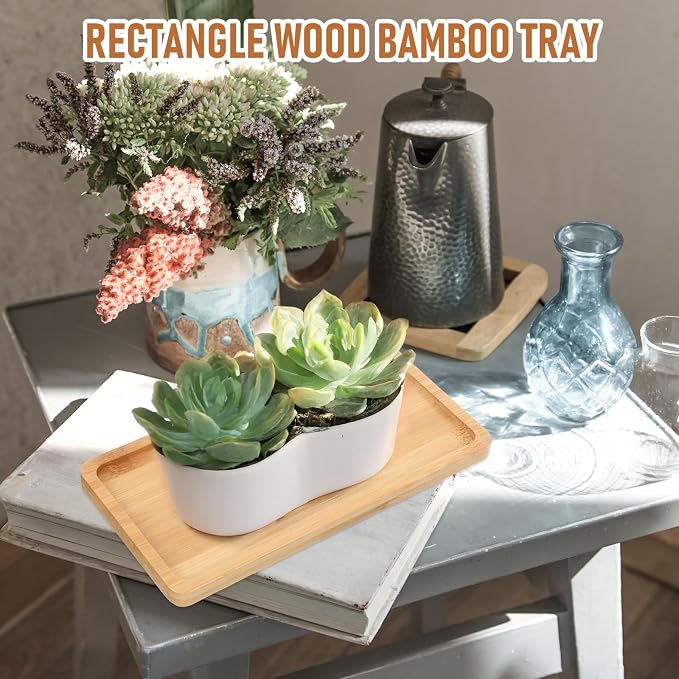 16 PCS Small Bamboo Tray, Bamboo Vanity Tray - Image 7