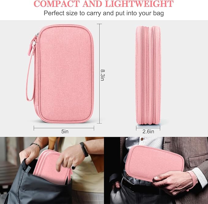 FYY Electronic Organizer, Travel Tech Pouch Bag, Waterproof, Double Layers - Image 2
